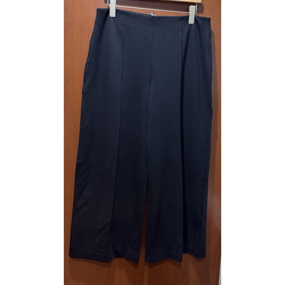 SPANX The Perfect Collection Ponte Wide Leg Pants XL Black NWT Pull On 20947R